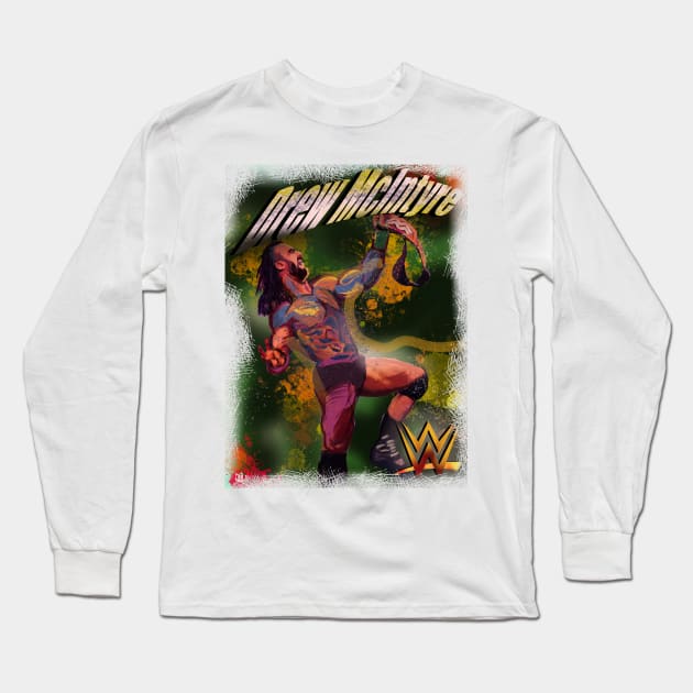 Drew McIntyre Long Sleeve T-Shirt by Popoffthepage